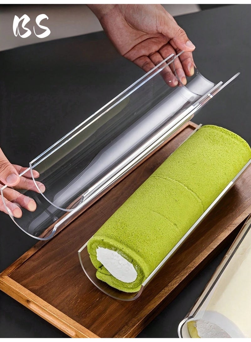 بي إس قالب كيك سويس رول أكريليك ٩ سم | قالب كيك رول شوكولاتة | أداة خبز ٣٠ سم لتصميم الكيك بسهولة | أداة كيك للتجمعات العائلية | أدوات متجر الكيك | لفائف سويس لحفلات الكيك والمناسبات - Image 5