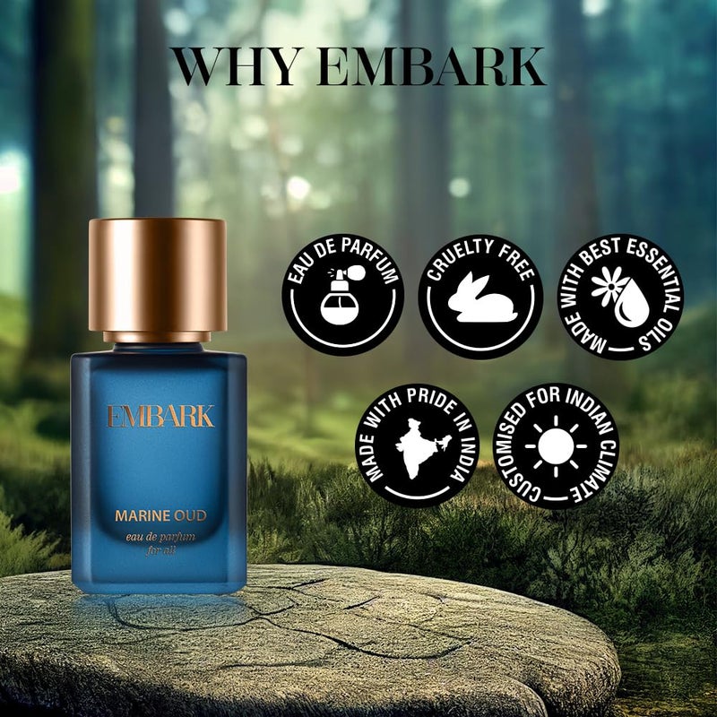 EMBARK EMBARK OUD Marine Perfume For Unisex 50ml Premium Oud Liquid Perfume Long Lasting Fragrance  - Image 5