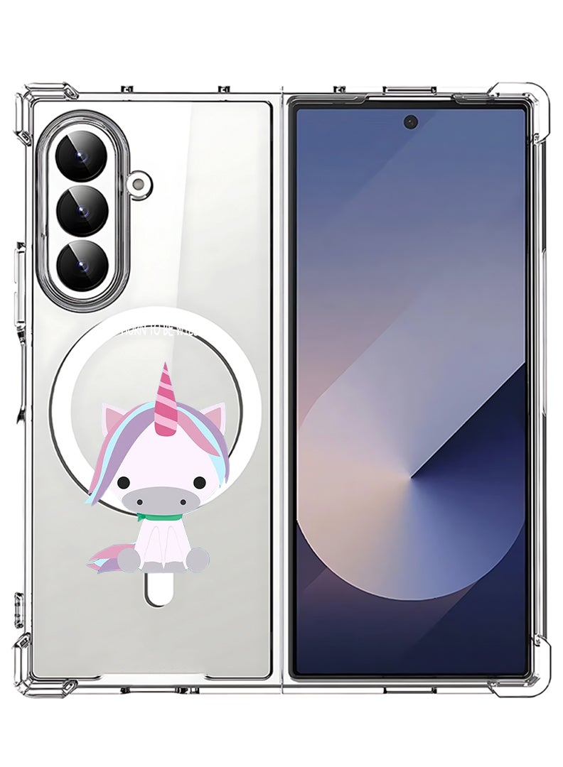 Theodor Magnetic Case for Samsung Galaxy Z Fold 7 Compatible with MagSafe Wireless Charging, Shockproof Phone Bumper Cover born-to-be-wild - Image 1