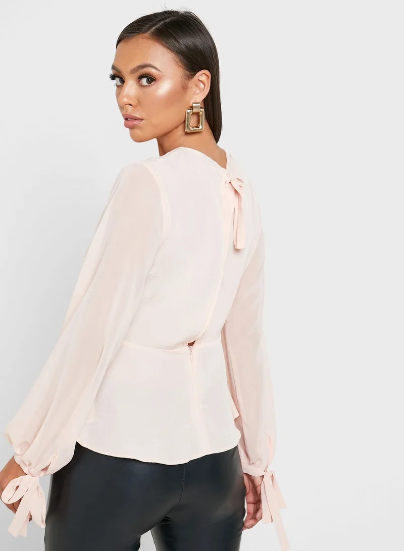 TOPSHOP Balloon Sleeve Top