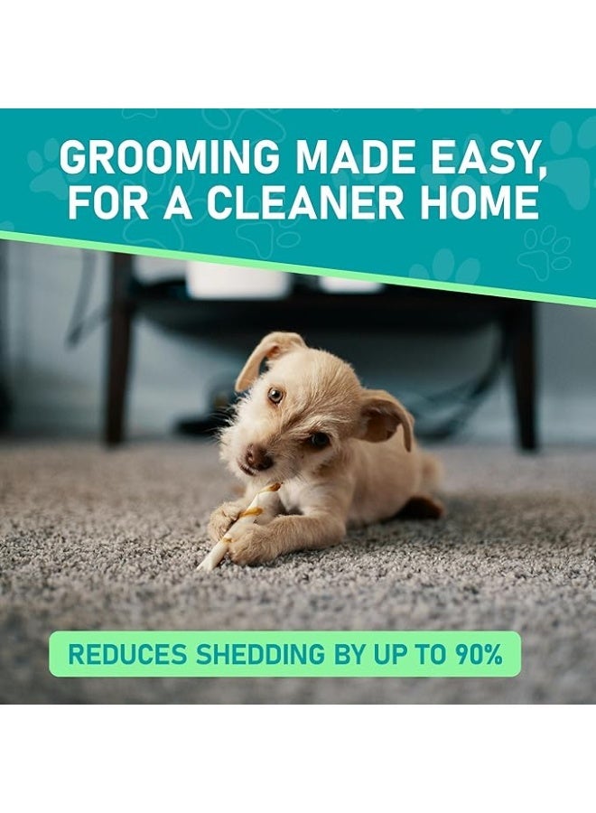 Maxpower Planet Pet Grooming Brush - Double Sided Shedding and Dematting Undercoat Rake Comb for Dogs and Cats,Extra Wide,Black - Image 3