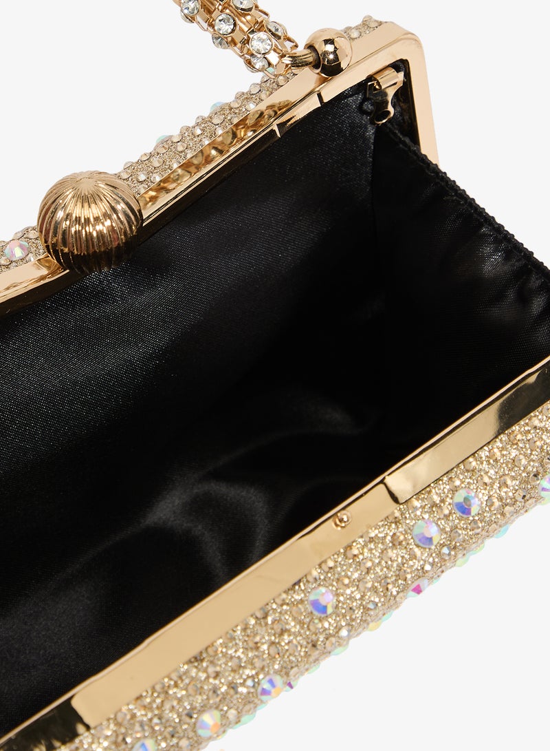 خزانة حقيبة يد مزينة بالماس بتفاصيل ذهبية - Image 4