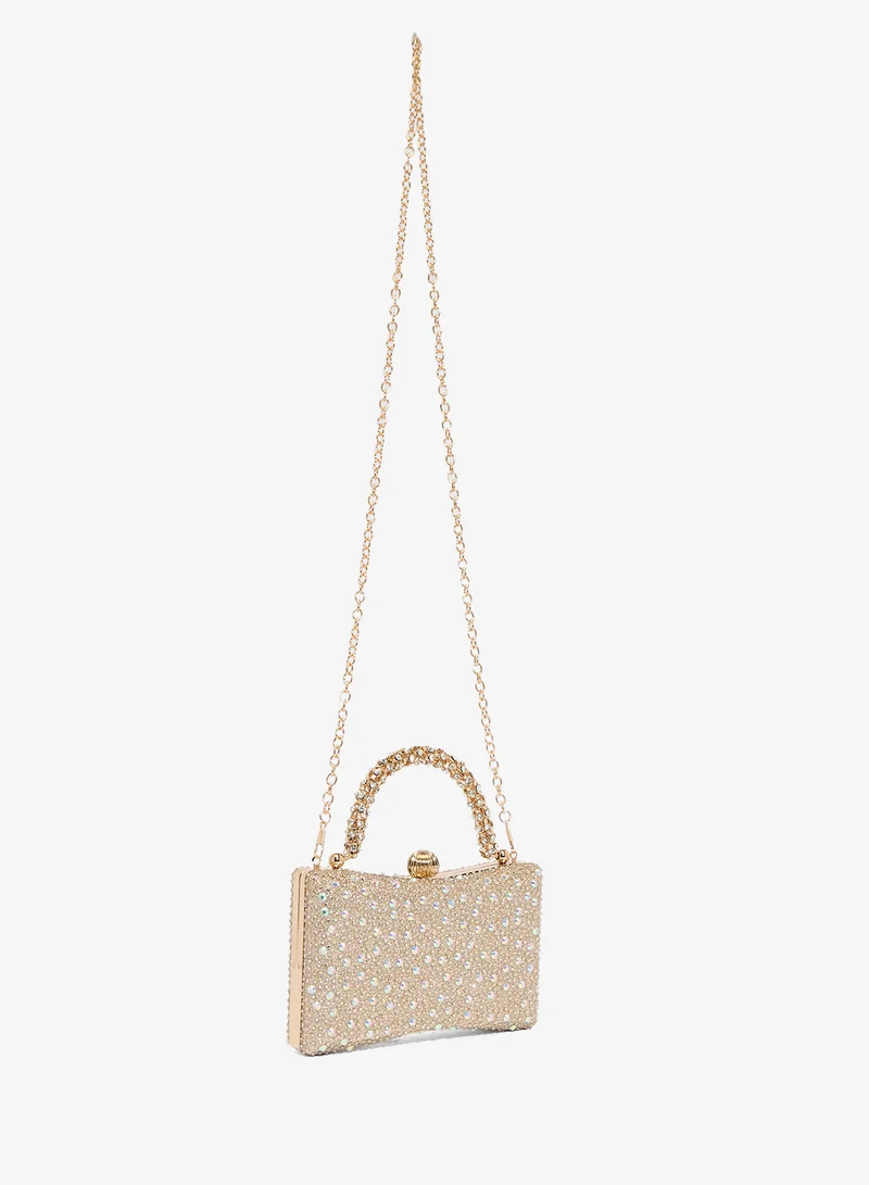 Khizana Gold Detailed Diamonte Embellished Handle Bag