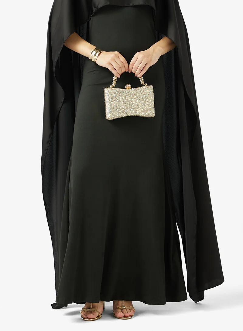 Khizana Gold Gold Detailed Diamonte Embellished Handle Bag for Women | Best Price UAE