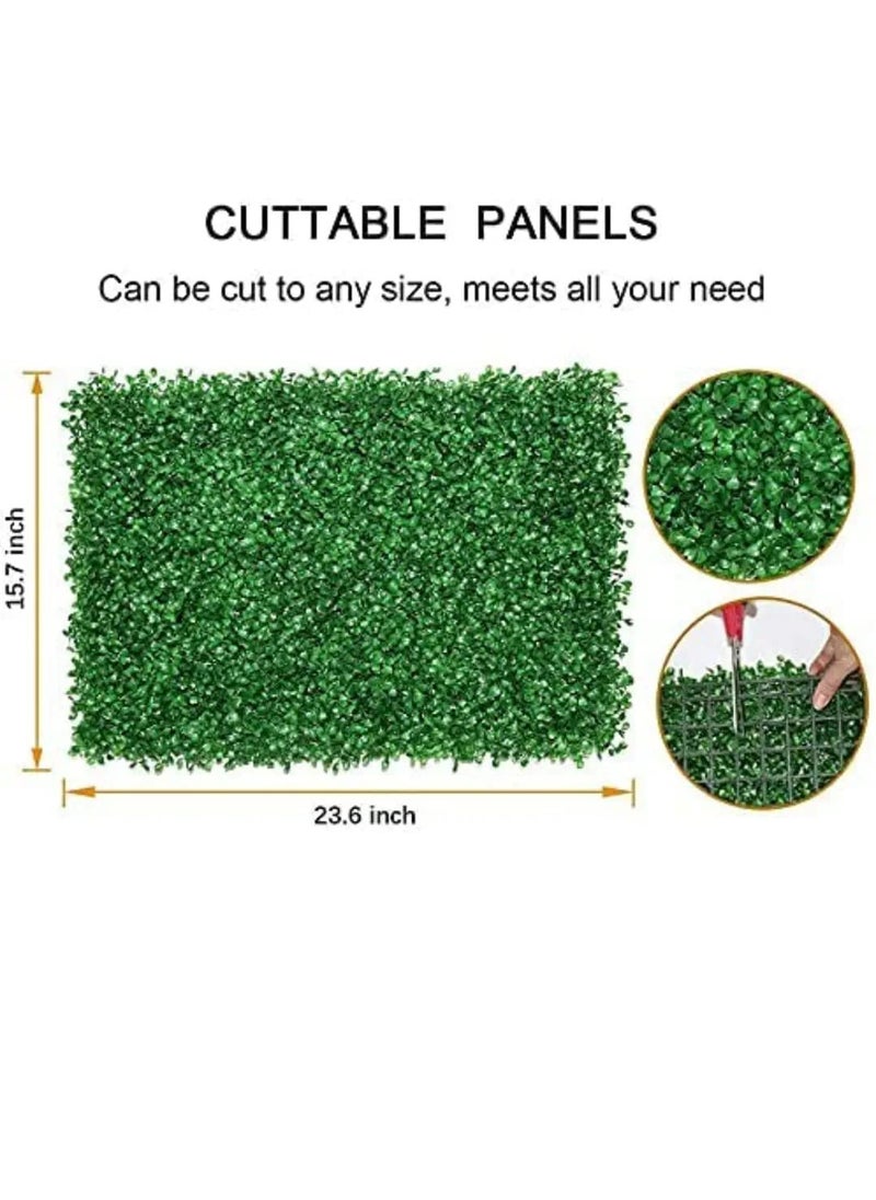 Vemonio Vemonio Artificial Plants Wall Boxwood Hedge Grass Tiles for Roof Decor Ceiling Decor Balcony Decor Wall Decor Greenery Panels Ivy Fence 40cm x 60cm 1  - Image 5