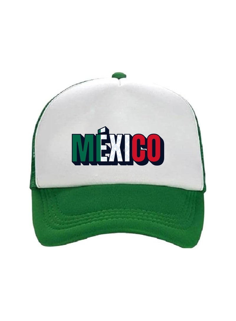 PRINTSHOP4ME Mexican Headwear Mesh Cap With Adjustable Plastic Closure Mens And Womens–Lightweight,Breathable Comfort–Outdoor Activities And Everyday Wear - Image 1