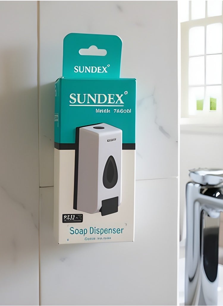 Sundex - 360 ml Soap Dispenser Wall Mounted, Wall Mounted, Manual Single-Head Soap Dispenser for Shower Gel, Shampoo, for Kitchen, Bathroom, Office, Shops, Public Places - Image 1