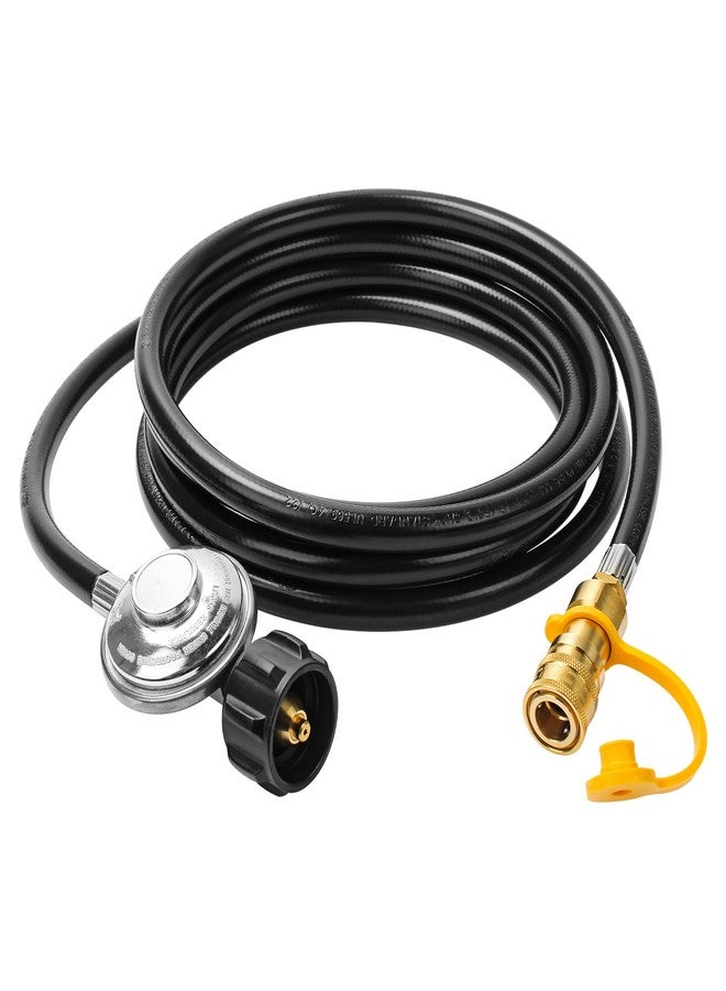 ArrogantF 12ft Heater Propane Hose with Regulator, 3/8" Quick Disconnect Replacement for F271803 Big Buddy Indoor Outdoor Heater, Barbecue Grill, Camper, Connect 10-100 Gallons Portable Propane Tank - Image 1