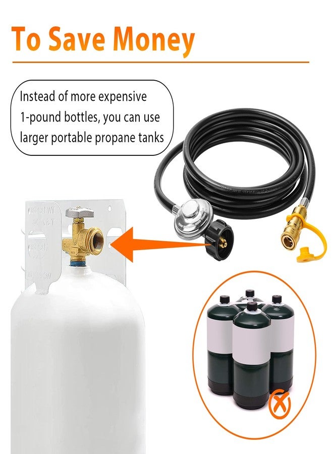 ArrogantF 12ft Heater Propane Hose with Regulator, 3/8" Quick Disconnect Replacement for F271803 Big Buddy Indoor Outdoor Heater, Barbecue Grill, Camper, Connect 10-100 Gallons Portable Propane Tank - Image 5