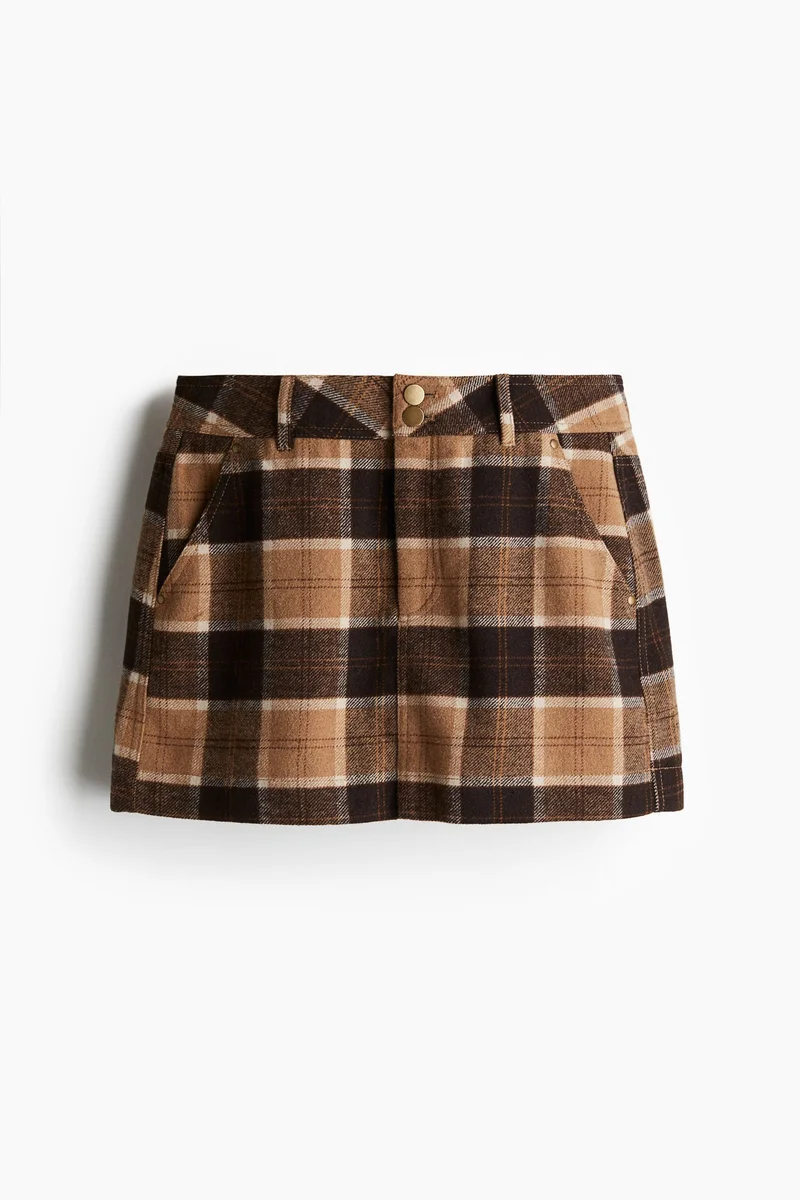 H&M Brushed-finish mini skirt