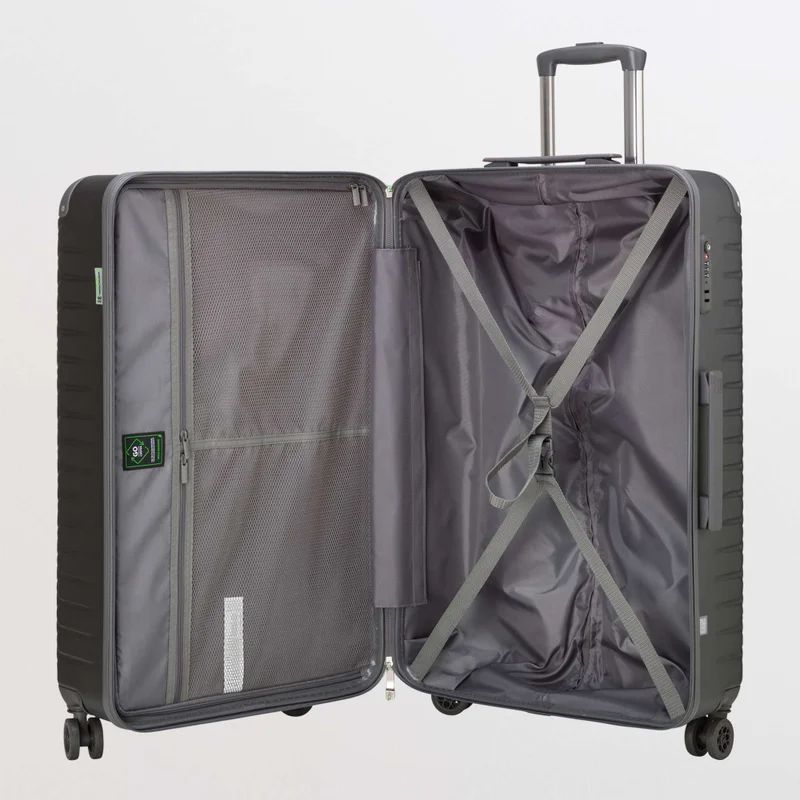 Carpisa Gunmetal Hard Trolleys L-Gotech Green  | Best Price UAE