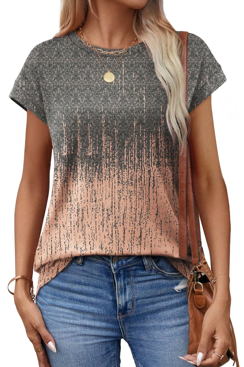 Alaroo Plus Size Tops for Women Blouses Dressy Casual Womens Fashion Clothing Oversized Tshirts Shirts Travel Clothes Print 16 3XL - Image 3