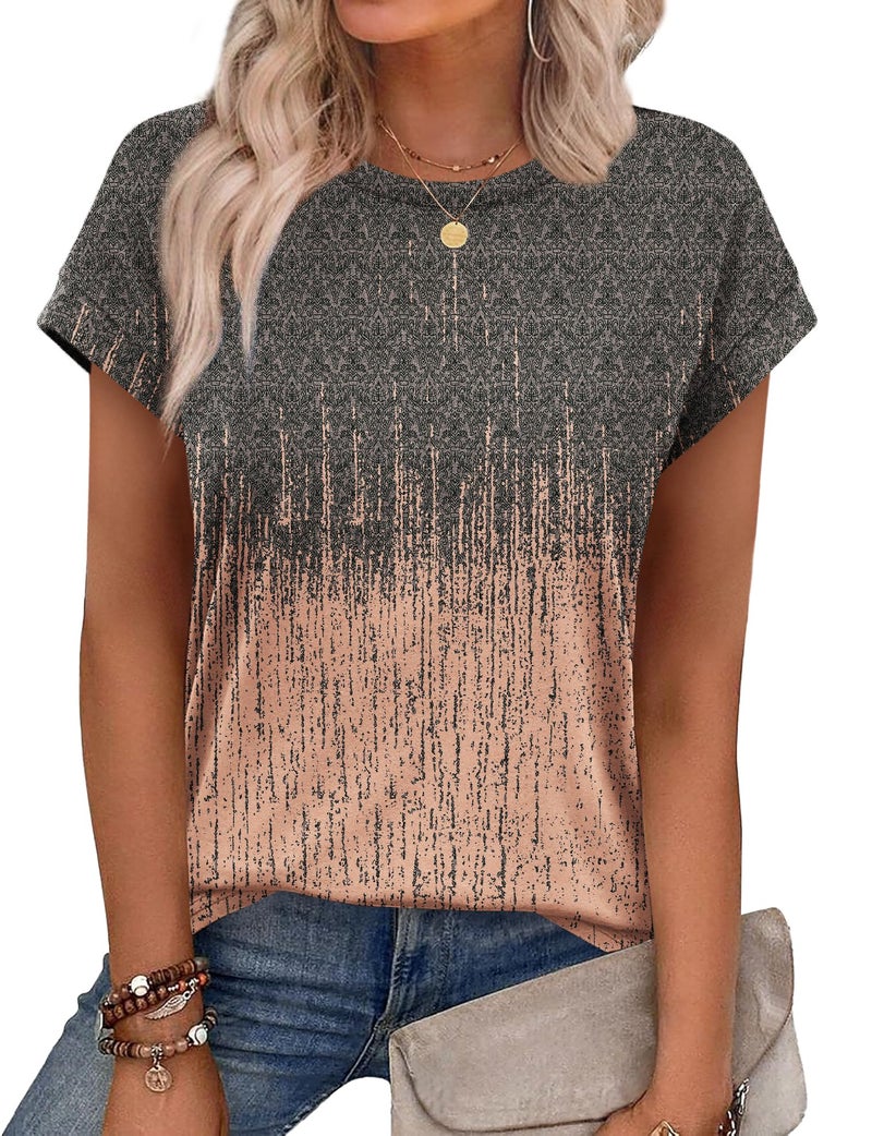 Alaroo Plus Size Tops for Women Blouses Dressy Casual Womens Fashion Clothing Oversized Tshirts Shirts Travel Clothes Print 16 3XL - Image 1