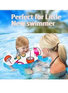 SYOSI Toddler Swim Vest for Kids 1-5 Years Old 30-55 lbs Boy and Girl Learn-to-Swim Adjustable Strap Swimming Jacket Water Wings for with lovely Cartoon Children's Swimming Pool Pale Pink Coconut  - Image 4