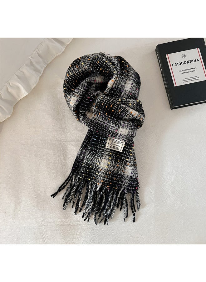 New Black Scarf For Both Men And Women, With A Cozy And Fragrant Atmosphere. Warm Scarf With A Textured Shawl - Image 1