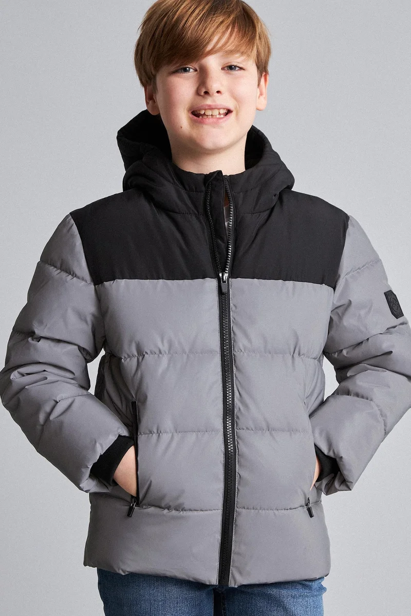 Defacto Boy Hooded Taffeta Puffer Jacket