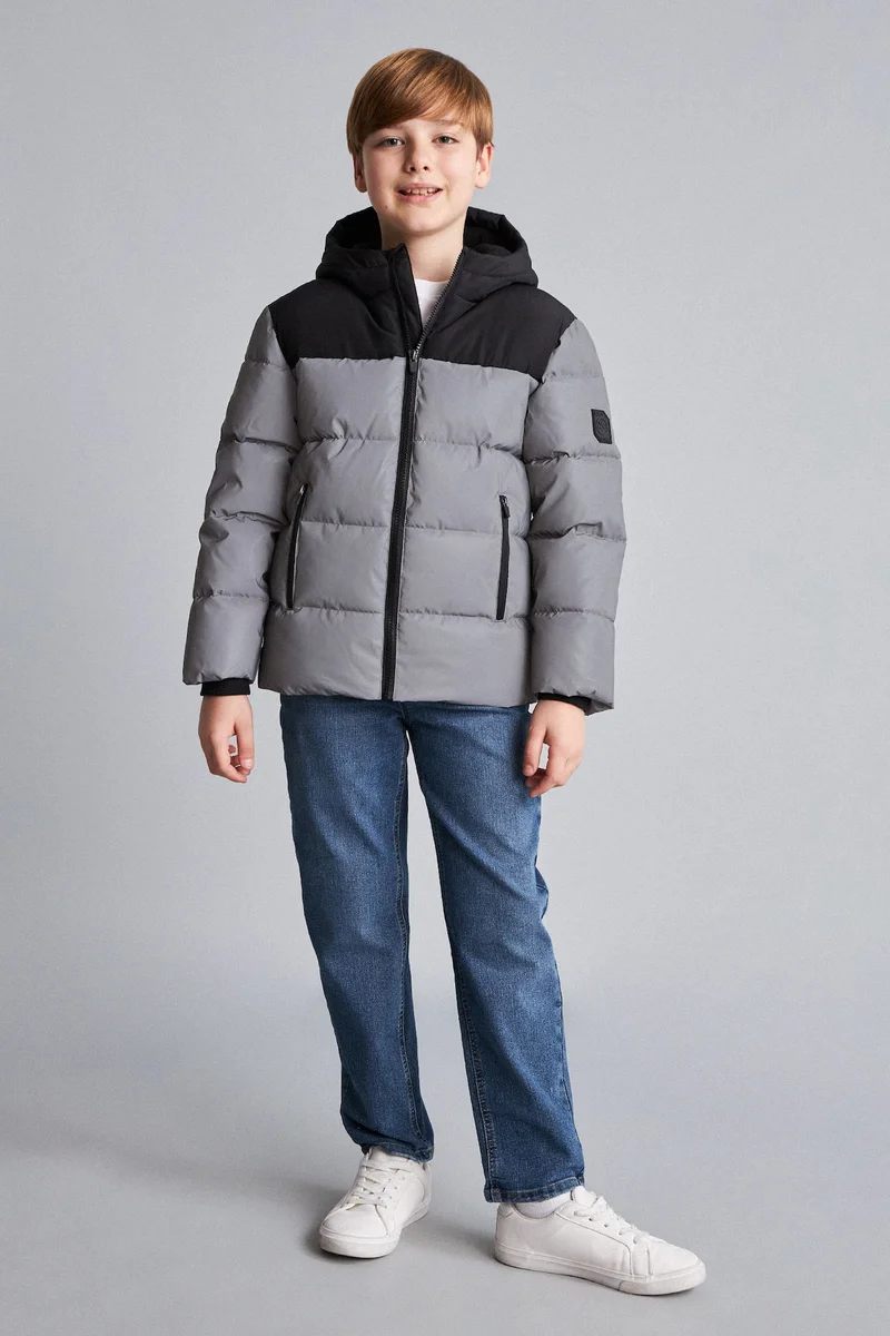 Defacto Boy Hooded Taffeta Puffer Jacket