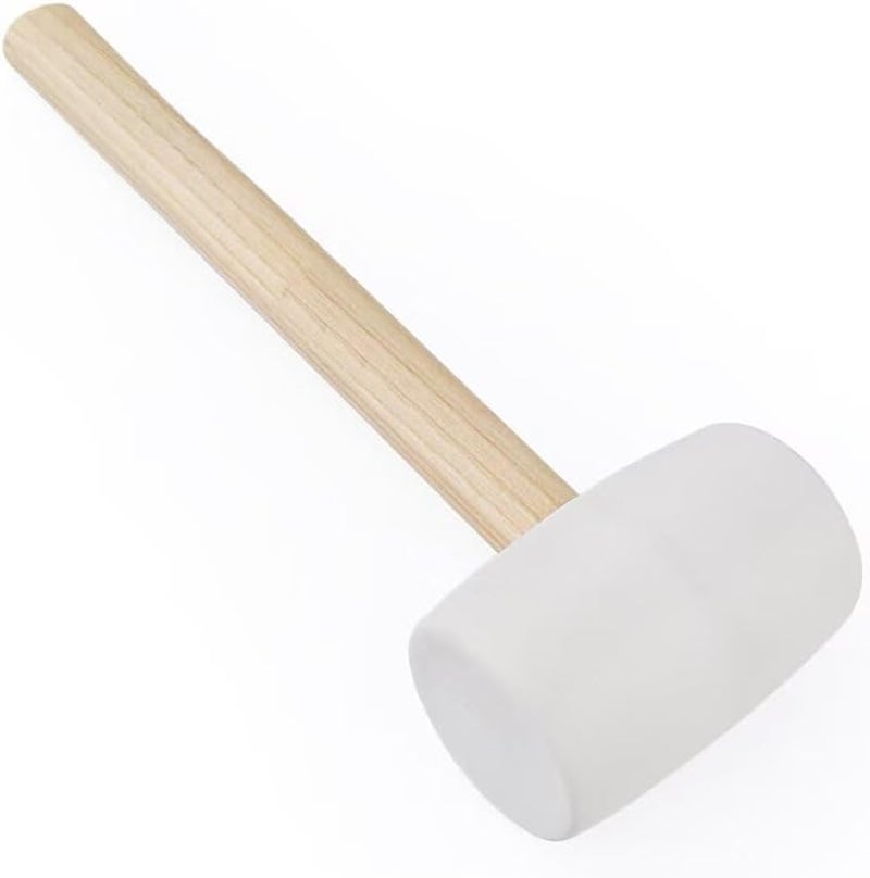 Gunpla Rubber Mallet - 12 oz Anti-Slip Wooden Handle Soft Double Face White Rubber Head Mallet for DIY, Tile Setting, Laminate Flooring Installs & More - Image 5