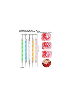 ORiTi 5PCS Dotting Pens with 3 PCS Nail Painting Brushes Nail Art Design Tools  - Image 2