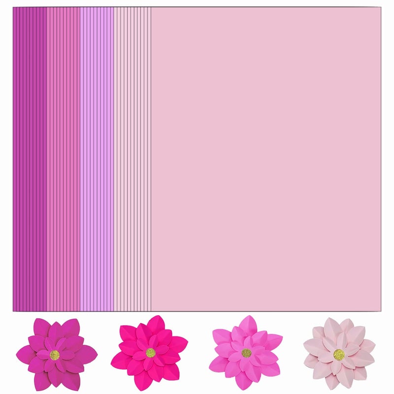 WEKOOSE 40 Sheets Pink Colored Cardstock, Art Kraft Cover Stock Paper, 65lb/175GSM for Card Construction Making, Scrapbooking, Printing, Quilling and Crafts DIY 4 Shades, 10 Sheet Each Color - Image 1