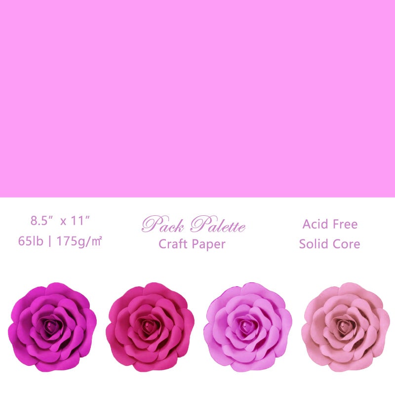 WEKOOSE 40 Sheets Pink Colored Cardstock, Art Kraft Cover Stock Paper, 65lb/175GSM for Card Construction Making, Scrapbooking, Printing, Quilling and Crafts DIY 4 Shades, 10 Sheet Each Color - Image 2