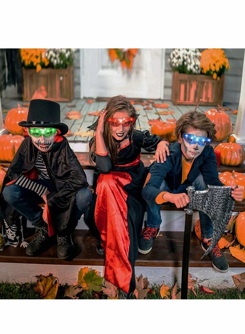 Excefore Led Glassess For Kids Glow in the dark Party favors, 3 Colors 3 Light Modes Light up Glasses Toys Glow Glasses Party Favors for Birthday Carnival Graduation Party Chlidren's Day Gift 6Pcs - Image 5