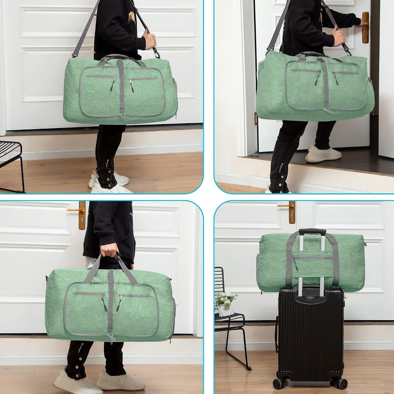 Vomgomfom Travel Duffle Bag for Men, 65L Foldable Travel Duffel Bag with Shoes Compartment Overnight Bag for Men Women Waterproof & Tear Resistant - Image 5