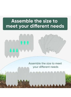 Generic 10Pcs Landscape Edging, No Dig Garden Edging Border Decorative Interlocking Lawn and Garden Edgings Landscaping Border for Lawn Garden Flower Bed Yard Walkway (White, 5.9” x15.75”)  - Image 4