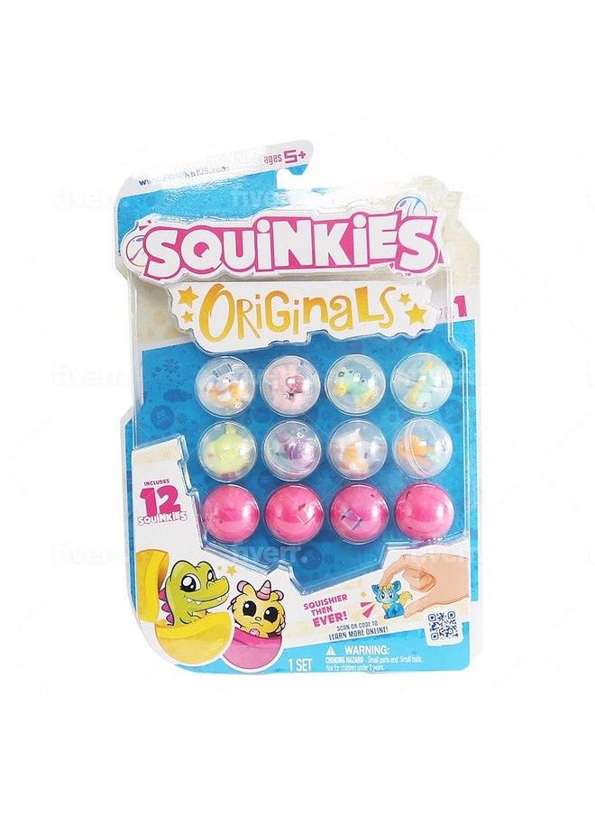 Squinkies - أصول؛ الكثير من الألعاب المطاطية لجمعها؛ ألعاب مطاطية صغيرة للأصدقاء والحيوانات؛ عبوة من 12 قطعة - Image 1