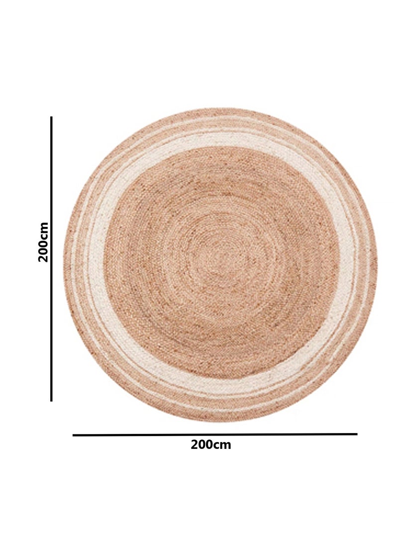 LINGWEI Jute Rug Natural Jute Round Hand Braided Home Decorative Area Rug Universal Round Jute Reversible Rugs Living room Area Rug Indoor Outdoor Carpet - Image 4