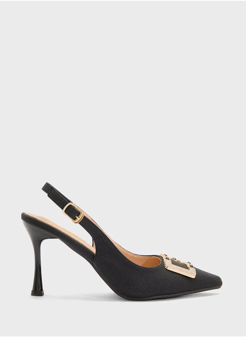 بي آند آر High Heeled Sling Back Pump