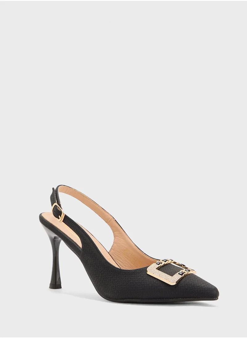 بي آند آر High Heeled Sling Back Pump