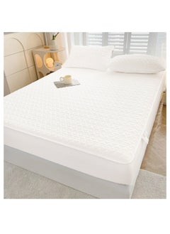Huitich Waterproof Fitted Bedding Topper Set 180 x 200 cm King Size - White Protect Your Mattress and Pillows Includes 2 Pillowcases  - Image 1
