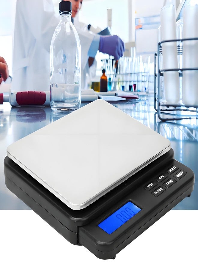 FUZHUI Digital Scale with 0.01 Gram Accuracy, Compact Kitchen Scale, 1000/0.01 Mini Gram Weight Scale, Blue Backlit Display, Automatic Shutdown Protection(black) - Image 4