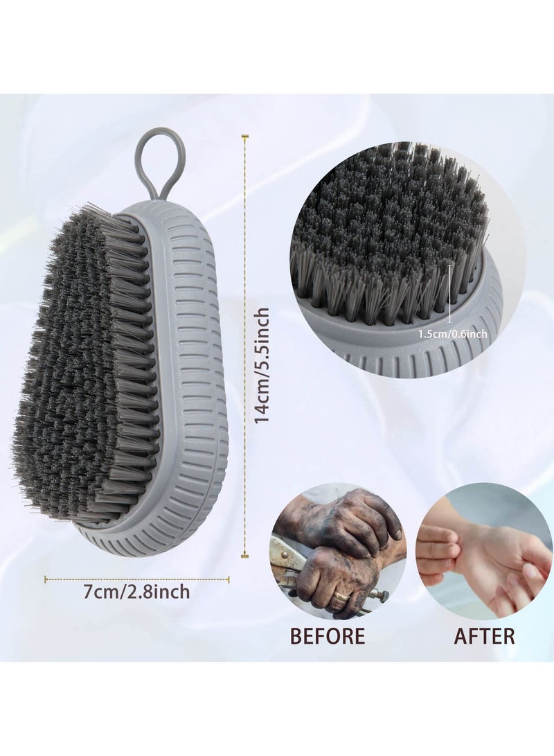 SUNSAR 2 Pcs Nail Brush for Cleaning Fingernails, heavy Duty Finger Nail Scrub Brush Hand Scrub Brush with Hanging Rope, Narrow Bristles Fingernail Brush for Cleaning and Scrubbing Fingernails and Toes - Image 2