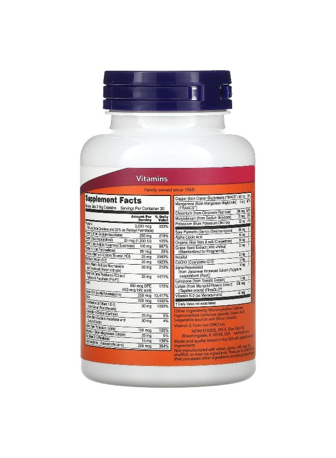 ناو فودز ADAM فيتامينات متعددة - 90 كبسولة نباتية - Image 3