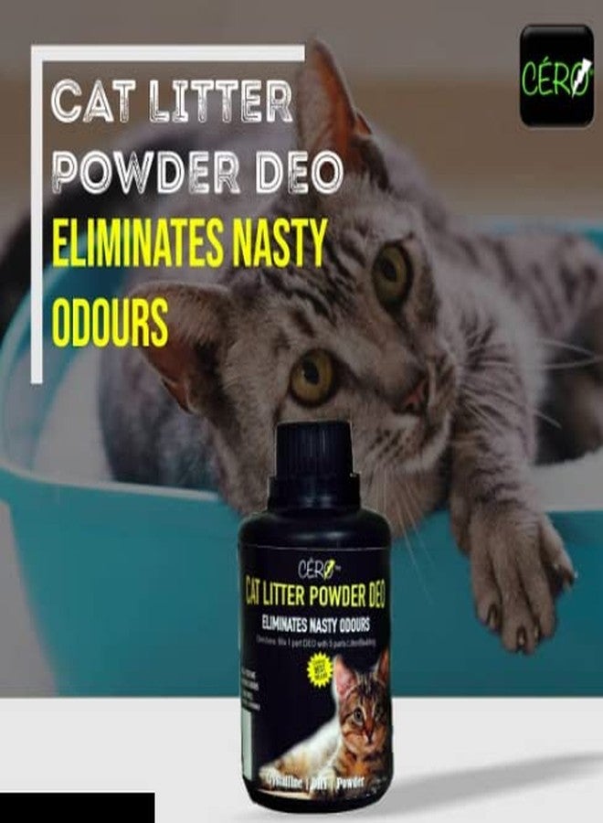CERO® Cat Litter Deodorizer Powder | Eliminates Odors from Cat Litter & Bedding | Long-Lasting Freshness | Safe & Non-Toxic | 100g - Image 2