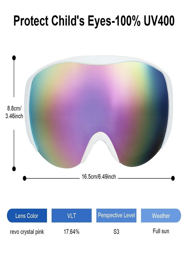 YooxArmor Kids Ski Goggles,Anti fog Snowboard Goggles with Double Lenses for Children 6-14 Years,100% UV 400 Protection for Boys Girls OTG Over Helmet Compatible - Image 3