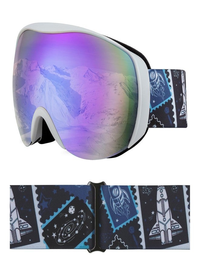 YooxArmor Kids Ski Goggles,Anti fog Snowboard Goggles with Double Lenses for Children 6-14 Years,100% UV 400 Protection for Boys Girls OTG Over Helmet Compatible - Image 1
