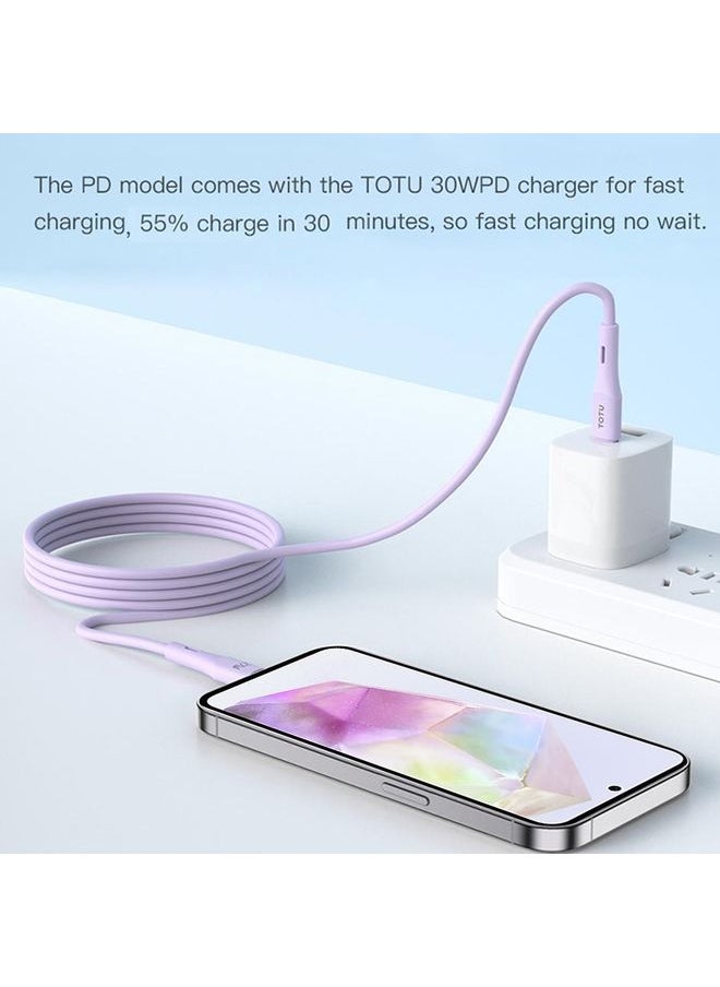 توتو سلسلة TOTU BT-023SKIN SENSE Series USB إلى كبل بيانات السيليكون من النوع C ، الطول: 2M (أسود)  - Image 4