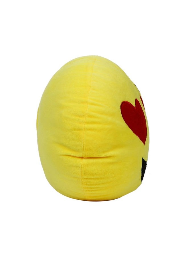 Aarushi Stuffed Soft Smiley Love Cushion for Kids Yellow Colour Plush Round - Image 3