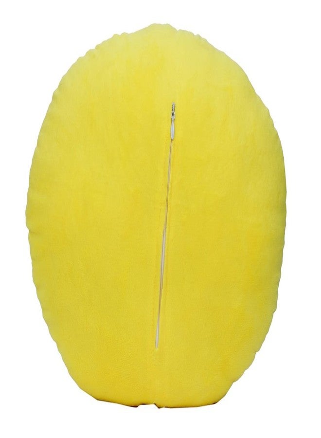 Aarushi Stuffed Soft Smiley Love Cushion for Kids Yellow Colour Plush Round - Image 4