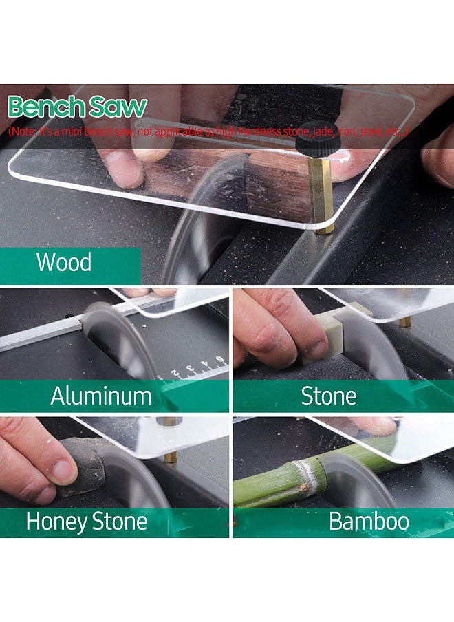 Generic - 150W Mini Bench Saw and Belt Sander Variable Speed Circular Table Saw 30mm Cutting Depth DIY Benchtop Sanding Machine with 10 Sanding Belts for Wood Plastic Stone Metal Knife - Image 1