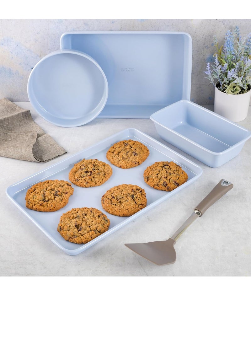 Martha Stewart Everyday 4 Piece Carbon Steel Colored Bakeware Set in Lavender