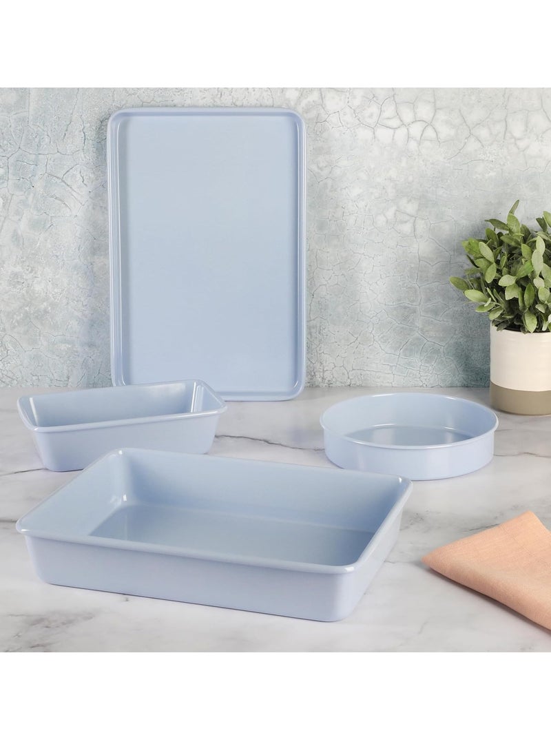 Martha Stewart Everyday 4 Piece Carbon Steel Colored Bakeware Set in Lavender