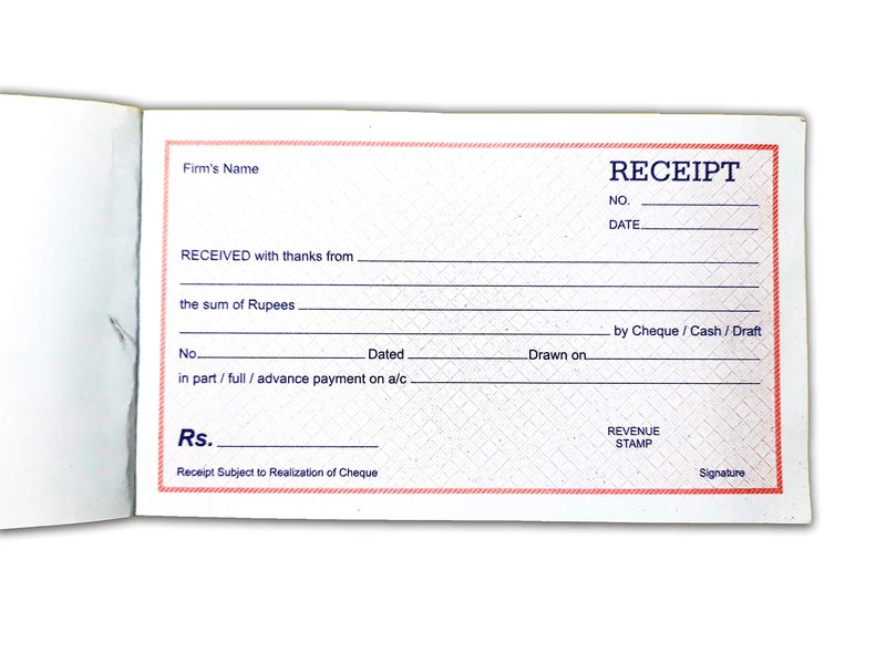 LRS Cash Receipt Book - 50 Sheets (Pack of 3) - Image 4