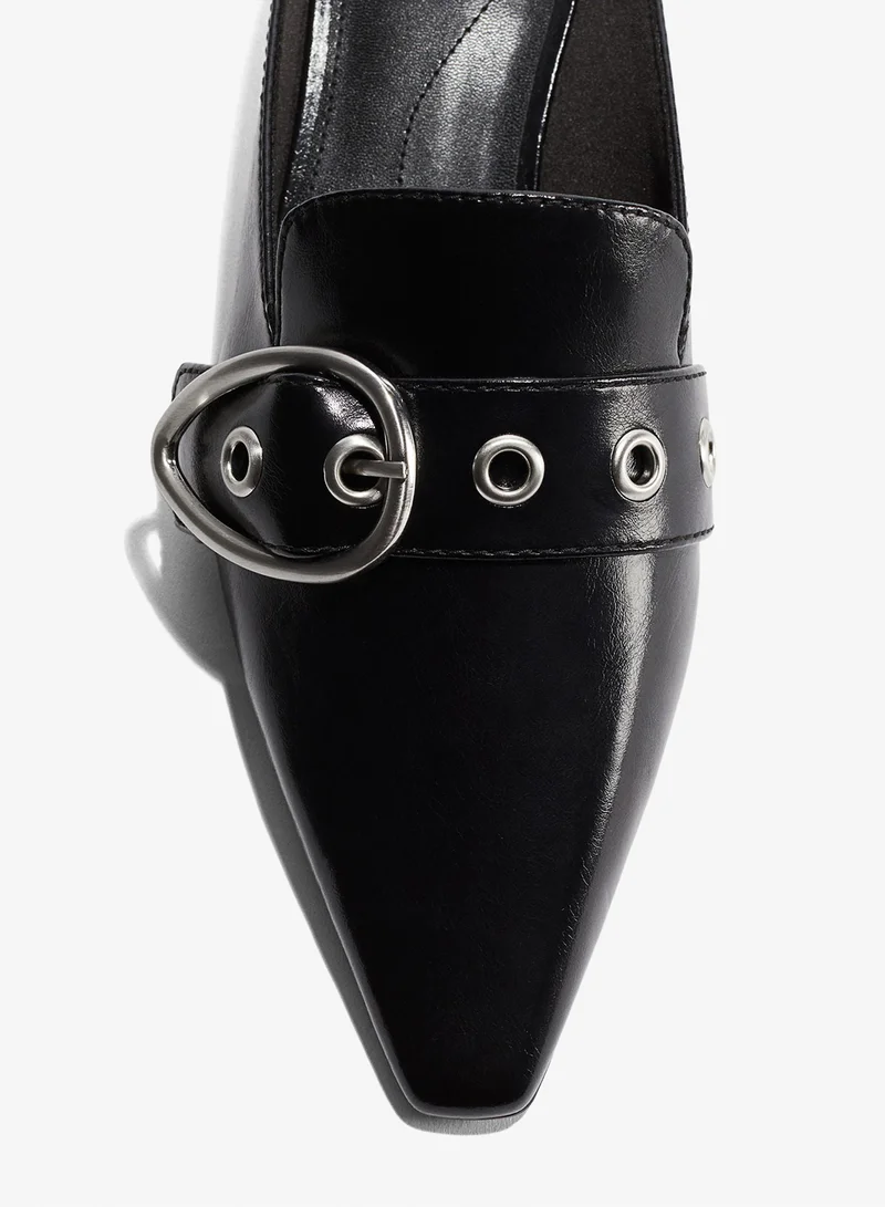 اتش اند ام حذاء ميول بكعب قصير