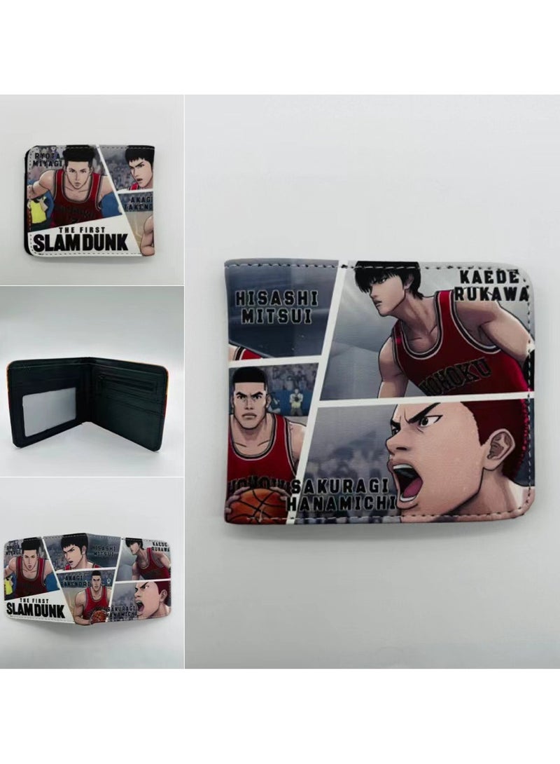 KUYING Slam Dunk, Student Card Bag, Leather Wallet 
