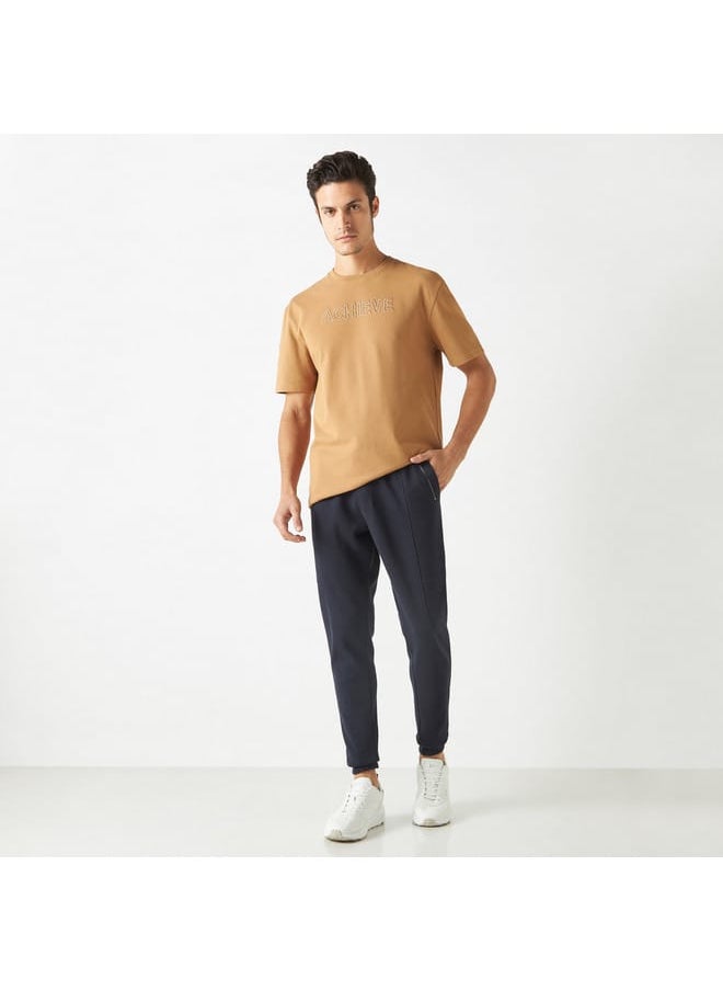 Iconic Iconic Solid Joggers with Drawstring Closure and Pockets  - Image 2