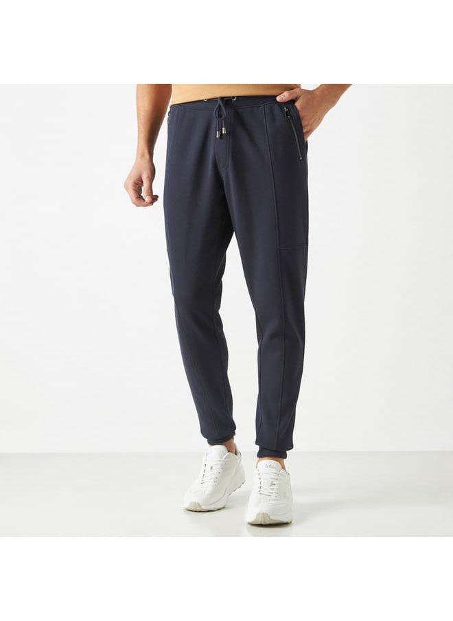 Iconic Iconic Solid Joggers with Drawstring Closure and Pockets  - Image 1